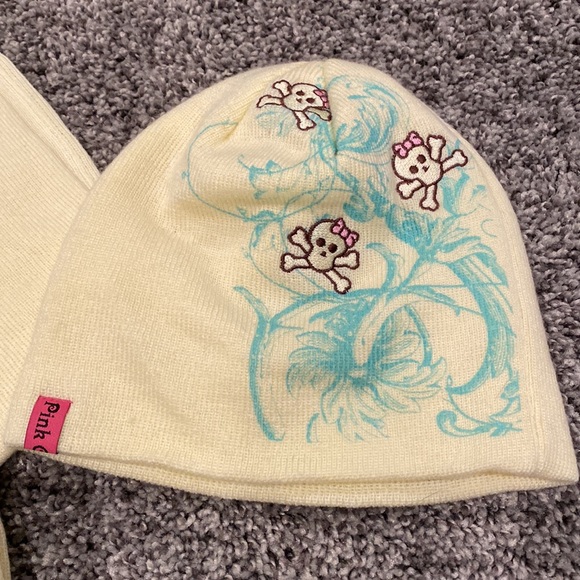 Pink Cookie Skull Hat and Scarf Set - Picture 2 of 13